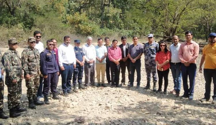 अर्घाखाँचीमा नदिजन्य पदार्थको अनुगमन 