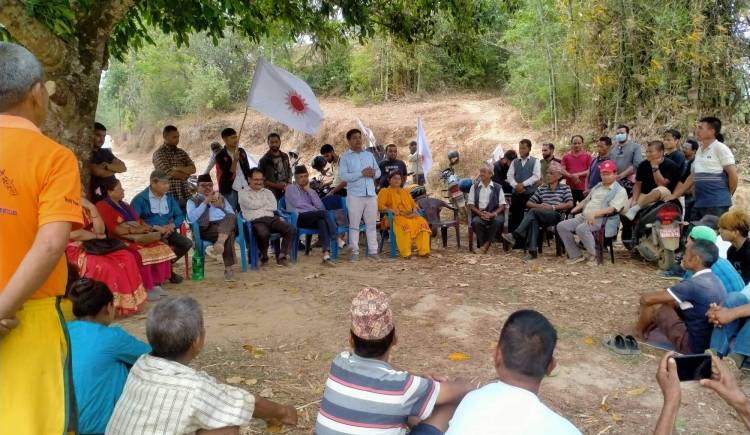 प्युठानमा चुनावी अभियानमा होमियो एमाले,वडा-वडामा चुनावी प्रचार