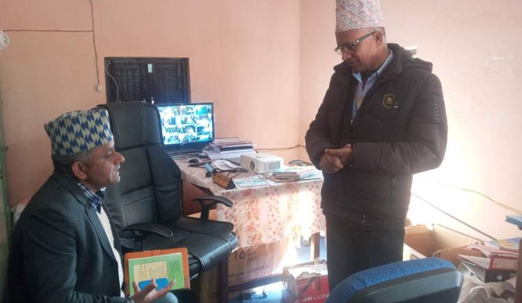 माण्डवी गाउँपालिका अध्यक्ष अधिकारी द्वारा बिध्यालय अनुगमन 