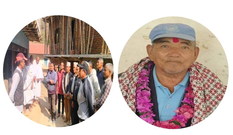 नेकपा एमाले प्युठान नपा- ९ द्वारा घर्तीको निवासमा श्रद्धाञ्जली कार्यक्रम