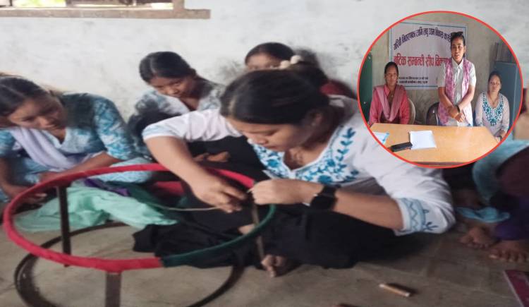 हंसपुरका महिलाहरुलाई बुटिक सिकाउदै सरुमारानी गाउँपालिका 