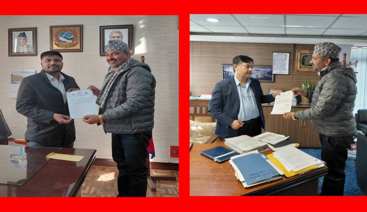 दम्ती सबस्टेसन र खेलमैदानको माग लिएर केन्द्र पुगे उपाध्यक्ष पोख्रेल 