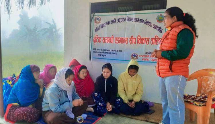 सरुमारानीको हंसपुरमा बुटिक तालिम उद्घाटन