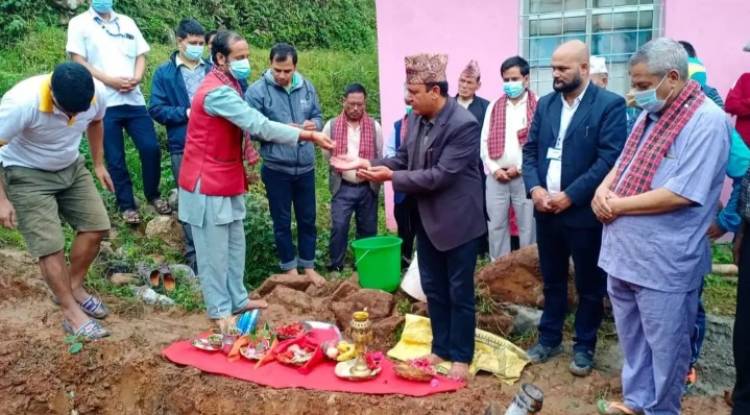 नौबहिनी गाउँपालिकाको भवन निर्माण सुरु
