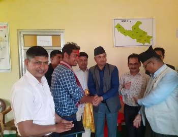 क्रान्तिकारी पत्रकार महासंघ अर्घाखाँचीका अध्यक्ष प्रेस चौतारीमा प्रवेश 