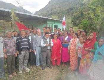 एमालेकोे मिसन (ग्रास रुट) अभियान अन्तर्गत प्युठान  नगरपालिका ९ मा कार्यक्रम सम्पन्न