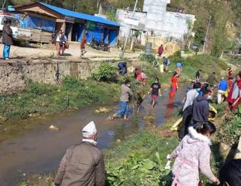६६ औ सहकारी दिबस:डोलेश्बर सहकारी अर्घाखाँची द्वारा सरसफाई कार्यक्रम 