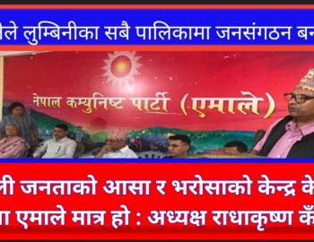 एमालेले लुम्बिनीका सबै पालिकामा जनसंगठन बनाउने