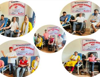 विश्व रक्तदाता दिवस: १५ जनाले गरे प्युठान जिल्लामा रक्तदान