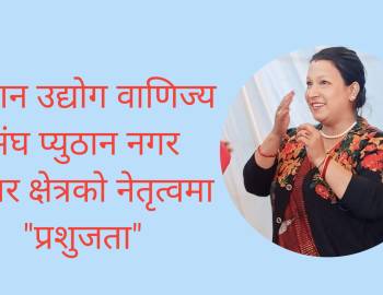 प्युठान उद्योग वाणिज्य संघ प्युठान नगर बजार क्षेत्रकाे नेतृत्वमा "प्रशुजता"