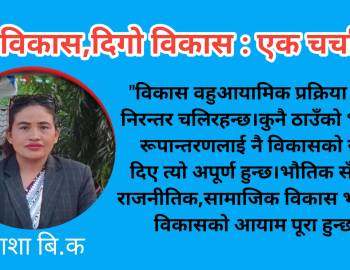 विकास,दिगो विकास : एक चर्चा