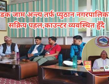 सडक जाम अन्त्य तर्फ प्युठान नगरपालिकाको सक्रिय पहल,काउन्टर व्यवस्थित हुँदै