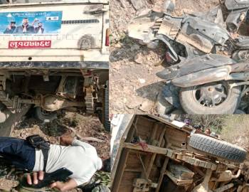 प्युठानमा राष्ट्रिय स्वतन्त्र पार्टीको चुनावी प्रचार गाडीको ठक्कर,३ जना रिफर